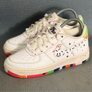 Nike Air Force 1 Low Kids Drawing (GS) White Sneakers DV1366-111 Big Kid Size 4Y